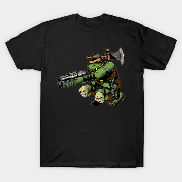 Reptile Warrior    -dark tees T-Shirt by Illustratorator